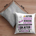 Skater Geschenk Kissen mit Füllung 40x40 Lustiger Spruch Erheben Sie Sich Der Skater Betritt den Raum (Grau) Grau Trendation
