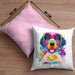 Golden Retriever Besitzer Farbe Love Kissen mit Füllung 40x40 Geschenk Lustiger Spruch Geschenkidee Golden Retriever Besitzerin (Grau) Rosa Trendation