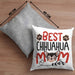 Chihuahua Mom Besitzerin Kissen mit Füllung 40x40 Geschenk Lustiger Spruch Geschenkidee Besitzerin Chihuahua Mama (Grau) Grau Trendation