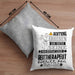 Reittherapeut Geschenk Kissen mit Füllung 40x40 Lustiger Spruch Erheben Sie Sich Der Reittherapeut Betritt den Raum (Grau) Grau Trendation