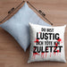 Du Bist Lustig Kissen mit Füllung 40x40 Lustiger Spruch Erwachsenen Humor Geschenk Kollegin Bester Kollege Geschenkidee (Grau) Blau Trendation