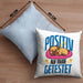 Lustige Kissen mit Füllung 40x40 "Positiv auf Müde Getestet" - Geschenkidee für Hunde-Liebhaber (Grau) Blau Trendation