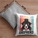 Australian Shepherd Besitzer Kissen mit Füllung 40x40 Geschenk Lustiger Spruch Geschenkidee Retro Vinatge Australian Shepherd (Grau) Grau Trendation