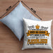 Fliesenleger Kissen mit Füllung 40x40 Geschenk Spruch Geschenkidee Sehr Geehrte Damen und Herren Fliesenleger (Grau) Blau Trendation