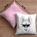Llama Alpaka Kissen mit Füllung 40x40 Geschenk Lama Geschenkidee für Lama-Fans (Grau) Rosa Trendation