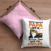 Baggerfahrer Papa Kissen mit Füllung 40x40 Geschenk Baggerfahrender Papa Wie Ein Normaler Papa Aber Viel Cooler Geschenkidee Vatertag Baustelle (Grau) Rosa Trendation