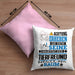 Tierfreund Geschenk Kissen mit Füllung 40x40 Lustiger Spruch Erheben Sie Sich Der Tierfreund Betritt den Raum (Grau) Rosa Trendation