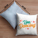 Lustige Line Dance Kissen mit Füllung 40x40 - Tolles Geschenk für Line Dance Enthusiasten "Line Dancing" (Grau) Blau Trendation