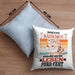 Katze Kissen mit Füllung 40x40 Geschenk Spruch Geschenkidee für Katzen-Mama Papa Katzenliebhaber Mein Kätzen Macht Mein Leben Purr-pekt (Grau) Blau Trendation