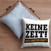 Keine Zeit Kissen mit Füllung 40x40 mit Spruch Garten Hobbygärtner Geschenk Lustig Gärtnerin Geschenkidee Gärtner (Grau) Blau Trendation