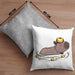 Kissen mit Füllung 40x40 mit Capybara-Motiv Geschenk für Capybara Liebhaber (Grau) Grau Trendation