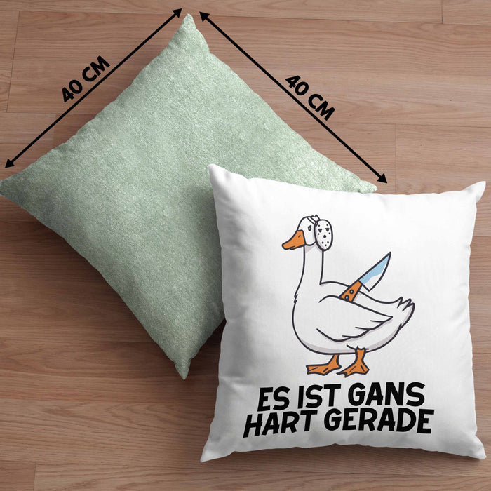 Dank Meme Kissen mit Füllung 40x40 Ganz Gans Besitzer Wortspiel Es Ist Gans Hart Gerade Geschenkidee Depressionen (Grau) Grün Trendation