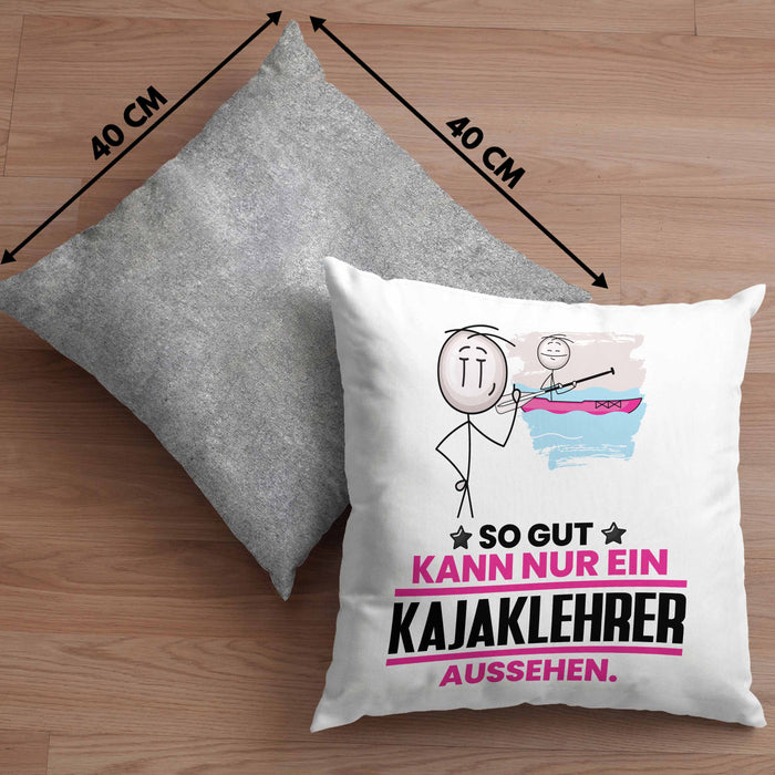 Kajaklehrer Geschenk Kissen mit Füllung 40x40 So Gut Kann Nur Ein Kajaklehrer Aussehen Geschenkidee (Grau) Grau Trendation