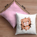 Otter 3D Grafik Kissen mit Füllung 40x40 Lustige Geschenkdidee Otter-Liebhaber (Grau) Rosa Trendation