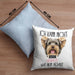 Yorkie Besitzer Kissen mit Füllung 40x40 Geschenk Lustiger Spruch Geschenkidee Ich Kann Nicht Mein Yorkie Hat Nein Gesagt (Grau) Blau Trendation