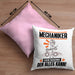 Mechaniker Kissen mit Füllung 40x40 Geschenk für Mechaniker Der Mann Der Alles Kann Geschenkidee zum Geburtstag (Grau) Rosa Trendation