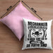 KFZ Mechaniker Kissen mit Füllung 40x40 Geschenk Spruch Männer KFZ Mechatroniker Geschenkidee Werkstatt Mechaniker Hören Nicht Auf Wenn Sie Müde Sind (Grau) Rosa Trendation