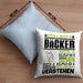 Bäcker Geschenk Kissen mit Füllung 40x40 Geschenkidee für Bäcker Geburtstag Lustiger Spruch Ich Bin Bäcker Ich Kann Es Dir Erklären Aber Nicht Für Dich Verstehen (Grau) Blau Trendation