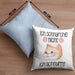 Katzen Mama Kissen mit Füllung 40x40 Geschenk Ich Schnarche Nicht Ich Schnurre Lustige Geschenkidee Katzen Fans Besitzer (Grau) Blau Trendation