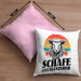 Schaf Kissen mit Füllung 40x40 Geschenk für Schaf-Hirte Schaf Flüsterer Geschenkdiee (Grau) Rosa Trendation