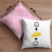 Käse Kissen mit Füllung 40x40 Geschenk für Käse-Liebhaber Fans Lustige Geschenkidee :( + Käse = :) Geburtstag (Grau) Rosa Trendation
