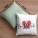 Cocker Spaniel Besitzer Kissen mit Füllung 40x40 Geschenk Lustiger Spruch Geschenkidee Herzschlag Cocker Spaniel (Grau) Grün Trendation