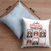 Cocker Spaniel Besitzer Kissen mit Füllung 40x40 Geschenk Lustiger Spruch Geschenkidee Cocker Spaniel Tricks Bleib (Grau) Blau Trendation