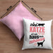 Katze Kissen mit Füllung 40x40 Katzenbesitzer Geschenk Katzen Geschenkidee Lustige Kissen mit Füllung 40x40 mit Spruch Kater Katzenmama (Grau) Rosa Trendation