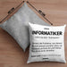 Informatiker Kissen mit Füllung 40x40 Geschenk Programmierer Gadget Lustig Geschenkidee Männer Zubehör Informatiklehrer IT (Grau) Grau Trendation