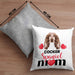 Cocker Spaniel Besitzer Mom Mama Kissen mit Füllung 40x40 Geschenk Lustiger Spruch Geschenkidee Cocker Spaniel Besitzerin (Grau) Grau Trendation