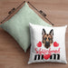 Schäferhund Besitzer Mom Mama Kissen mit Füllung 40x40 Geschenk Lustiger Spruch Geschenkidee Schäferhund Besitzerin (Grau) Grün Trendation