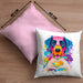 Labrador Besitzer Farbe Love Kissen mit Füllung 40x40 Geschenk Lustiger Spruch Geschenkidee Labrador Besitzerin (Grau) Rosa Trendation