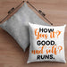Lustige Kissen mit Füllung 40x40 Denglisch-Spruch "How goes it? Good!" (Grau) Grau Trendation