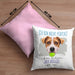 Jack Russell Besitzer Kissen mit Füllung 40x40 Geschenk Lustiger Spruch Geschenkidee Besitzerin Ich Bin Nicht toll Aber Mein Jack Russell Ist Es (Grau) Rosa Trendation