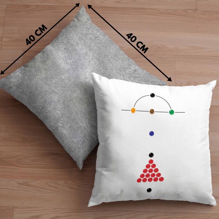 Billard Pool Kissen mit Füllung 40x40 Geschenk Queu Geschenkidee Spruch Grafik Plan (Grau) Grau Trendation