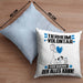 Tierheimvolontär Kissen mit Füllung 40x40 Geschenk für Tierheimvolontär Der Mann Der Alles Kann Geschenkidee zum Geburtstag (Grau) Blau Trendation