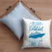 Kissen mit Füllung 40x40 Kreuzfahrt Lustiges Geschenk Kreuzfahrt-Fans Schiffsmotiv Spruch (Grau) Blau Trendation