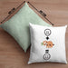 Faultier Kissen mit Füllung 40x40 Geschenk für Faultier Liebhaber :( + Faultier = :) Lustige Geschenkidee Geburtstag (Grau) Grün Trendation