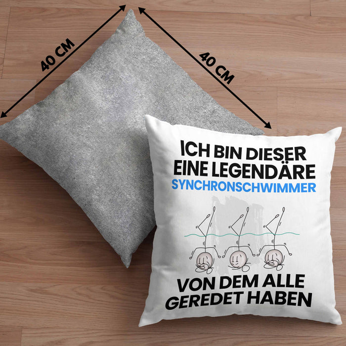 Synchronschwimmer Geschenk Kissen mit Füllung 40x40 Lustige Geschenkidee Geburtstag für Synchronschwimmer Ich Bin Dieser Legendäre Synchronschwimmer Von Dem Alle Geredet Haben (Grau) Grau Trendation