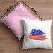USA Kissen mit Füllung 40x40 Geschenk Amerika Geschenkidee Auslandjahr Vereinigte Staaten Von Amerika (Grau) Rosa Trendation