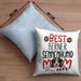 Berner Sennenhund Mom Besitzerin Kissen mit Füllung 40x40 Geschenk Lustiger Spruch Geschenkidee Besitzerin Berner Sennenhund Mama (Grau) Blau Trendation