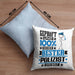 Polizist Geschenk Lustiger Spruch für Polizist Geschenkidee Bester Polizist Der WeltKissen mit Füllung 40x40 (Grau) Blau Trendation