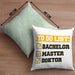 Doktortitel Bestanden Kissen mit Füllung 40x40 Geschenk To Do List (Grau) Grün Trendation