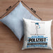 Polizist Geschenk Kissen mit Füllung 40x40 Ich Bin Polizist Aber Sag Doch Einfach Superheld Lustige Geschenkdiee für Polizist (Grau) Blau Trendation