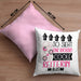 Reiterin Geschenk Kissen mit Füllung 40x40 Lustig Geschenkidee für Reiterin Geburtstag So Sieht Eine Richtig Coole Reiterin Aus Frauen Spruch (Grau) Rosa Trendation