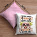 Golden Retriever Besitzer Kissen mit Füllung 40x40 Geschenk Lustiger Spruch Geschenkidee I Work Hard So My Golden Retriever Can Have A Better Life (Grau) Rosa Trendation