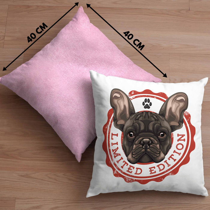 Boxer Hunde Kissen mit Füllung 40x40 Geschenk Hundebesitzerin Boxer Frauchen Herrchen Geschenkidee Kaffee-Kissen mit Füllung 40x40 Limited Edition (Grau) Rosa Trendation