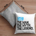 Kissen mit Füllung 40x40 für Vater Lustig "Dad The Man The Myth The Legend" Vatertag Spruch Geschenkidee (Grau) Grau Trendation