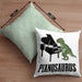 Pinaosaurus Piano-Spieler Kissen mit Füllung 40x40 Geschenk Klavier (Grau) Grün Trendation