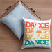 Lustige Tänzer Kissen mit Füllung 40x40 Geschenk für Tanzbegeisterte Tanzlehrer Grafik Dance (Grau) Blau Trendation